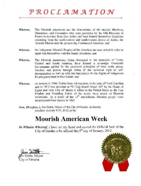 Full Faith and Credit: Moorish American Week - Omaha Nebraska